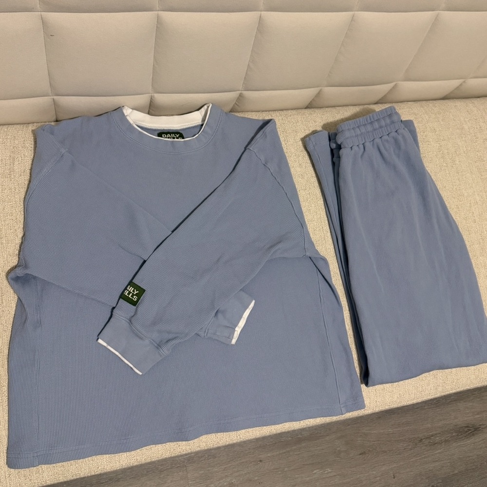 Daily Drills SET! Layered Thermal Crew + Pants in mist